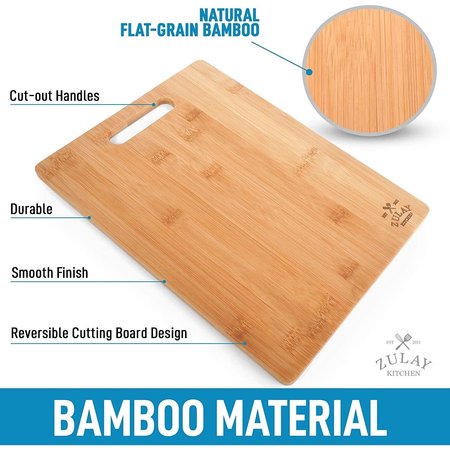 Zulay Kitchen Zulay Bamboo Cutting Boards, 3PK ZULB088S83PK8